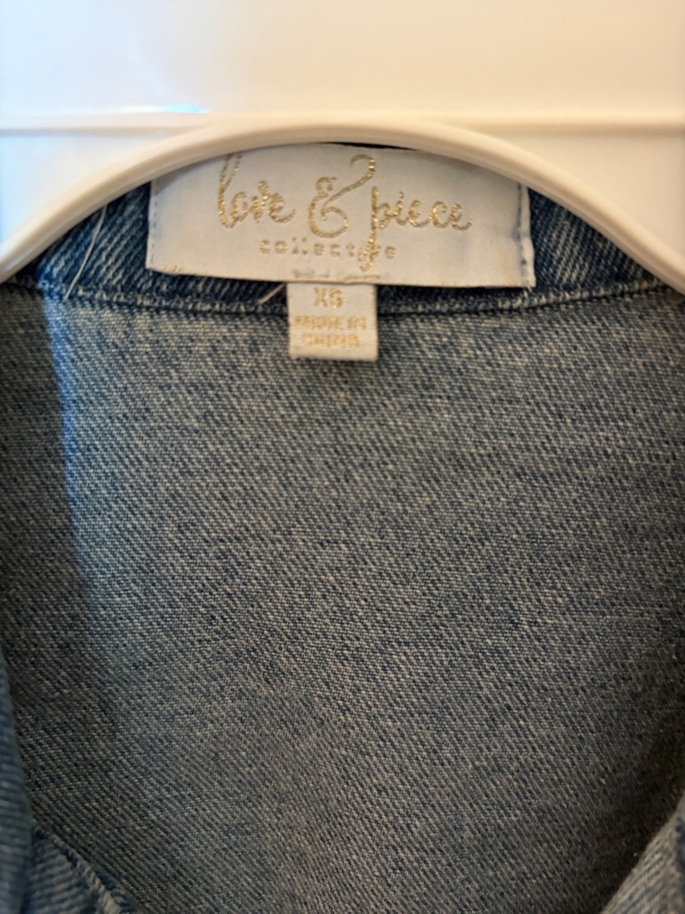 VTG Light Blue Ruffle Jean Jacket - Picture 2 of 6